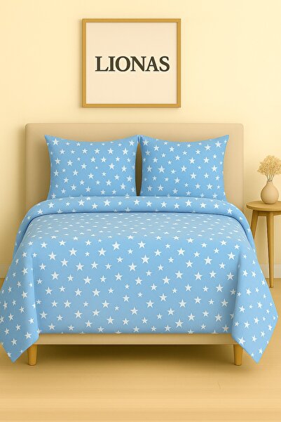 StellaFlavo Παπλωματοθήκη με σχέδια διπλού μεγέθους + 2 καλυμμένες μαξιλαροθήκες