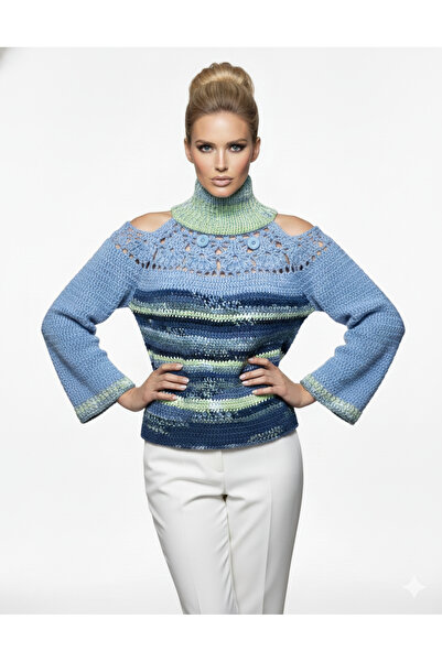 drt tasarım Women's Blue Sweater m