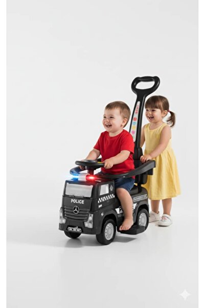 FULLJOY Push-up children's car with barrier, music, lights, and rear handle 28-501T