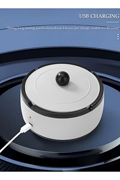 DOMEET Self Extinguishing Ashtray with Lid, 2 in 1 Multifunctional Air Purifier with Filter Ashtray