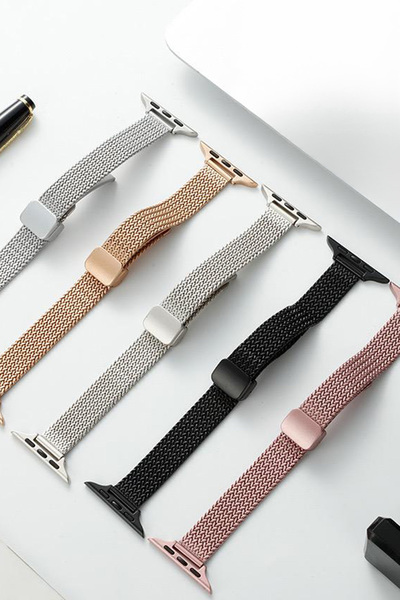 Nezih Case Compatible Mesh Band for Apple Watch Series 2/3/4/5/6/7/8/9/Se 38mm 40mm 41mm and Series 10/11 42mm