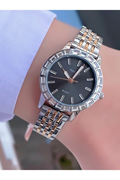 Ferrucci ساعة يد نسائية بسلك معدني