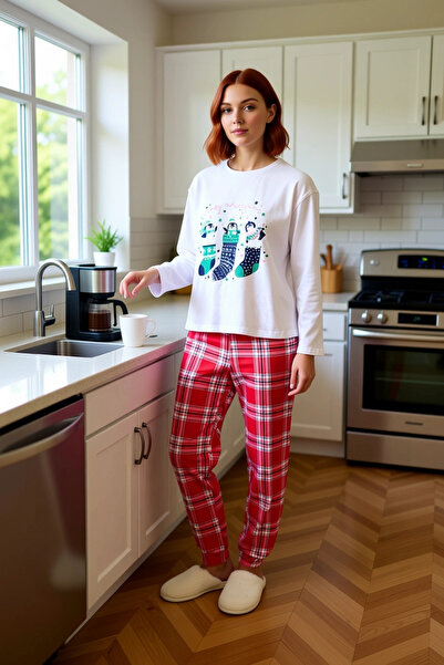 PayBuy Set pijamale de iarnă pentru femei 100% bumbac croi obișnuit Confortabil Somn Design Trending Confortabil