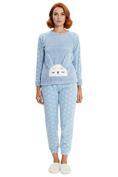 PayBuy Set de pijamale de iarnă pentru femei din lână inimă Set de dormit confortabil 3 piese Aspect profesional Design special