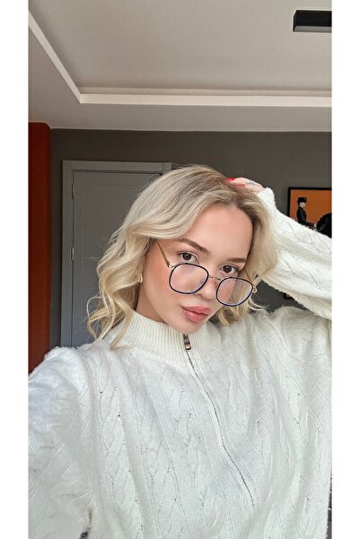 Angel Eyes Metal Gold Black Framed Blue Light Protection Computer Glasses