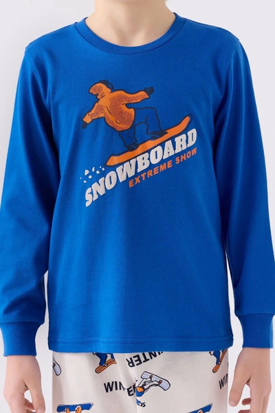 Rolypoly Boy's Blue Long Sleeve Pajama Set