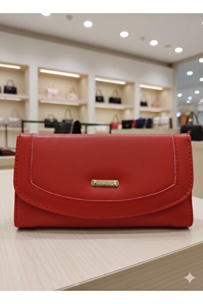 Newish Polo Envelope Model Covered Zippered Faux Leather Women's Portfolio Wallet-Large Size