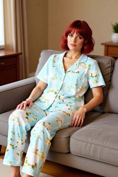 PayBuy Γυναικείο σετ πιτζάμες με βαμβακερό λουλουδάτο σχέδιο Άνετη εφαρμογή μ...
