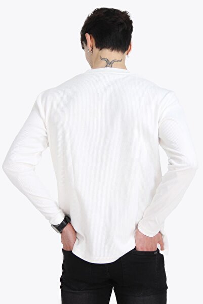 Mckanzie 5503 (5775) Φούτερ με λαιμόκοψη σε σχήμα O με έκπλυση με βελόνα