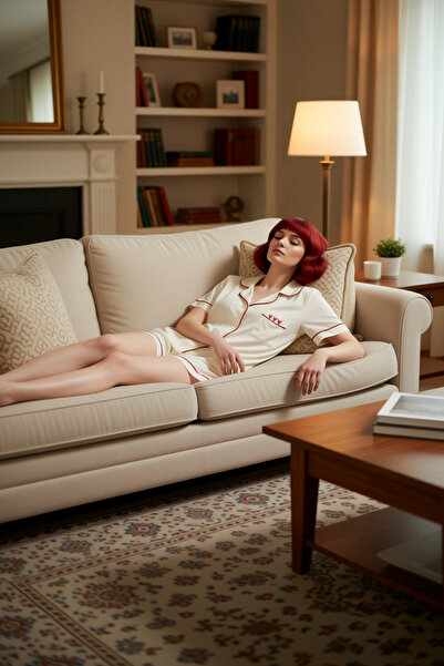 PayBuy طقم بيجامة نسائي قصير اللزوجة، لون عادي، صيفي، جودة مصنعة، قطع مريحة