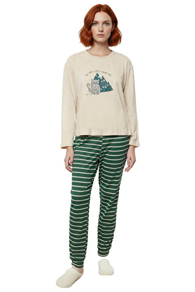 PayBuy Γυναικείες χειμερινές πιτζάμες 100% βαμβακερές ρίγες Άνετη κορυφαία ποιότητα Ποιότητα χειροτεχνίας