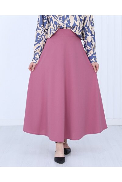 Modamorfo Cherry Zippered Flared Skirt