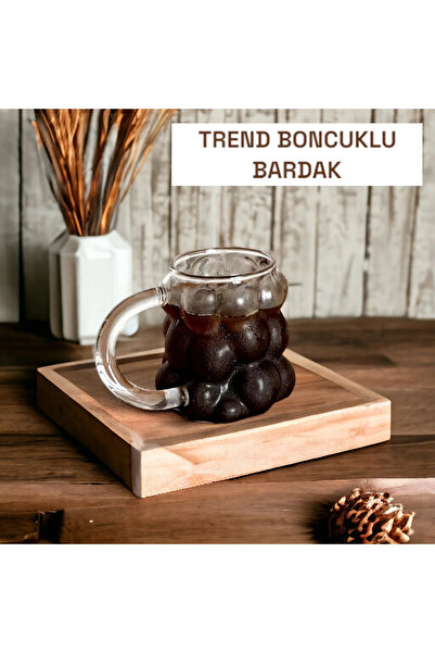 Ercazzo Boncuk Şekilli Kahve Latte Meşrubat Bardağı Isıya Dayanıklı Borosilik...