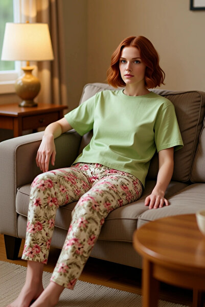 PayBuy Γυναικείο κοντομάνικο σετ πιτζάμες από βαμβακερό γιακά ποδηλάτου Άνετο...