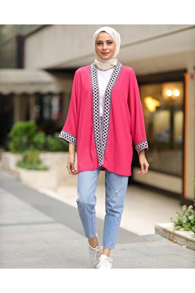 Modamorfo Araboy Етнічний кімоно зі смужками - Фуксія