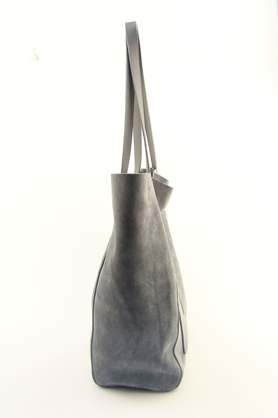 HNB Gray Hobo Large Shoulder Bag - Genuine Suede Leather