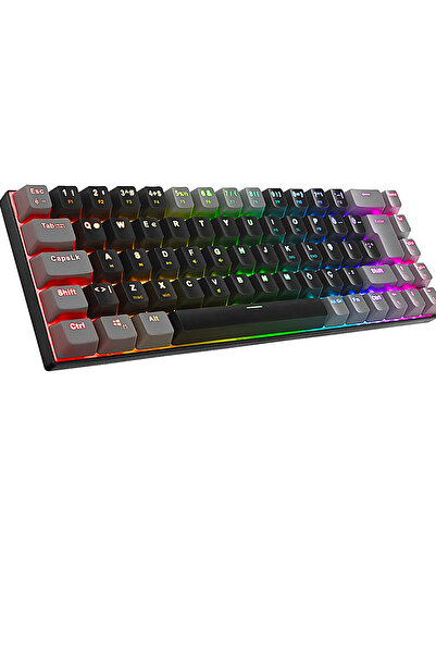 ACER eMachines EAK68 PLUS Kablosuz Bluetooth + 2.4Ghz Mekanik Klavye RGB Red 68 Tuşlu Oyuncu Klavyesi Syh