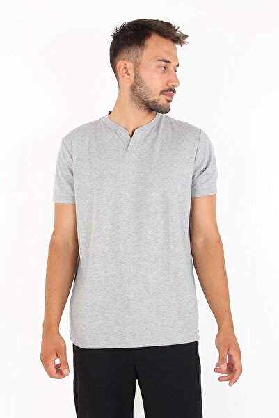 Mckanzie 2122 Μπλουζάκι με τρία κουμπιά Judge Collar Ribbed Modern Fit