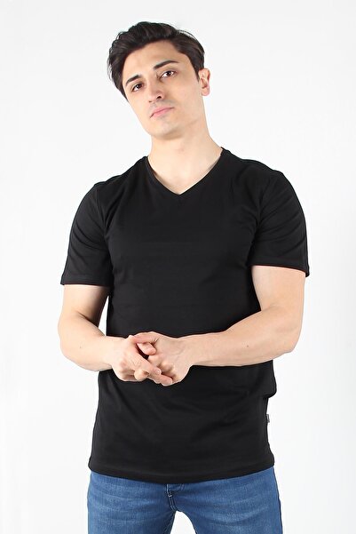 Mckanzie Μπλουζάκι με λαιμόκοψη σε σχήμα V Basic Single Jersey Regular Fit 2021