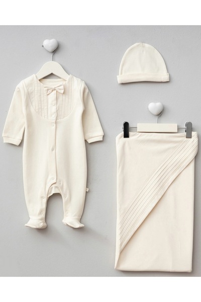 Mert Baby طقم إنتاجية طبية عضوية من إنزو مكون من 3 قطع، مصنوع من القطن بنسبة ...