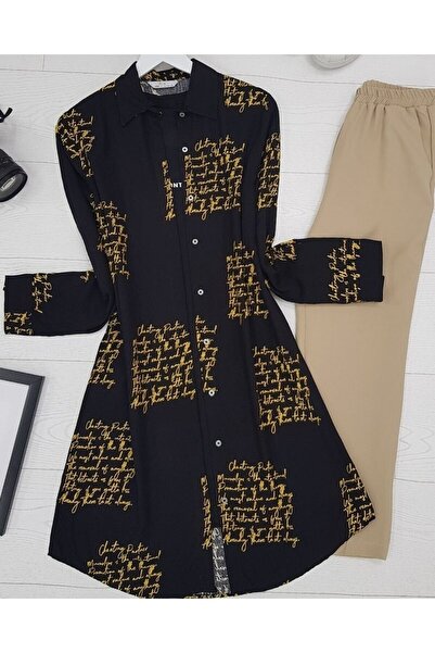 Modamorfo Yellow Text Printed Tunic