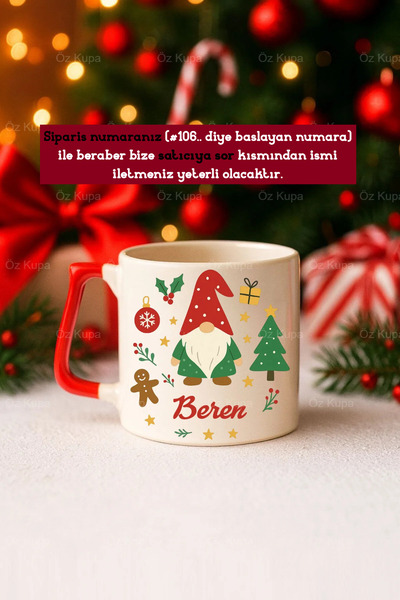 Öz Kupa Yeni Yıl Christmas Yılbaşı Kişiye Özel Lüks Kupa