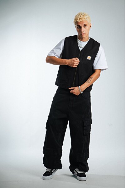 UKHWD SUPPLY Black Multi-Pocket Utility Men's Vest