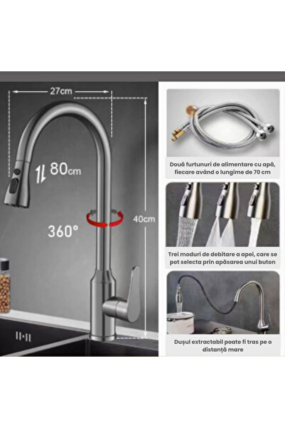 Full Abundance Premium kitchen faucet - extendable spout, extractable sprayer...