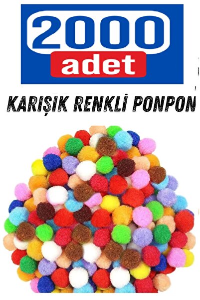 W-Design 2000 броя 1 см помпони в различни цветове, меки плюшени помпони