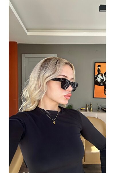 Angel Eyes Black Cornered Unisex Sunglasses – Uv400 Protection