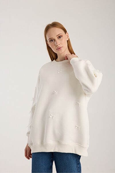 LAVA FASHION Γυναικείο oversize μπλουζάκι με λεπτομέρεια με κορδόνια