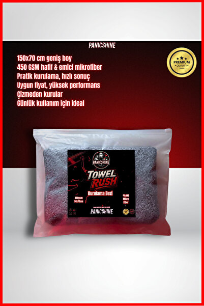 TowelRush Oto Kurulama bezi 450gsm 50x70cm %100 Mikrofiber