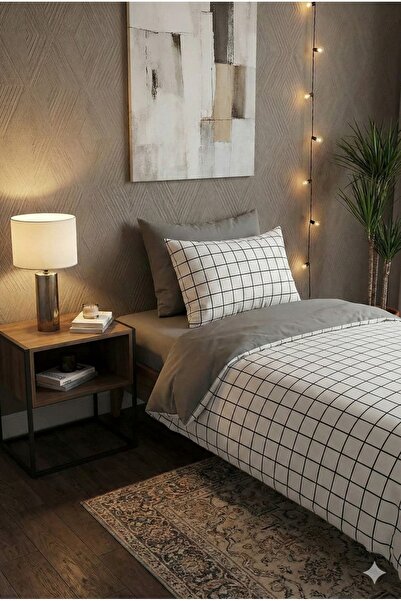 karanihome Single Checkered Duvet Cover Set