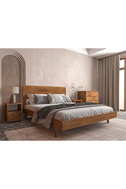 RENAZZO Softwood Ceviz Yatak Odası Seti