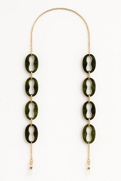 Oxxop Accessory Eyeglass Chain, Gold Stylish Luxury New Fashion Beaded Lightw...