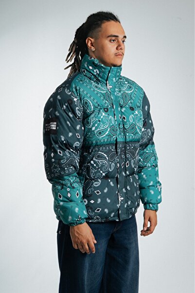 No Future Urban Paisley Men's Puffer Coat Jacket Nf0503Ys