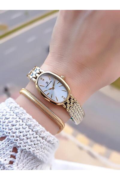 Daniel Klein طقم ساعة يد نسائية كلاسيكية وسوار - سوار فولاذي، مقاوم للماء 3 Atm D10740.5