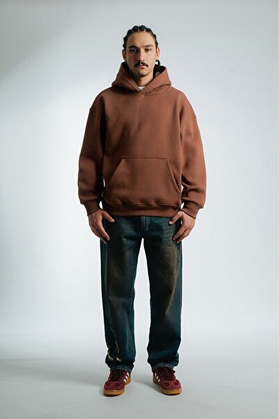 Plus Eighteen Men's Hoodie - Coffee Basic, Us3995Kh