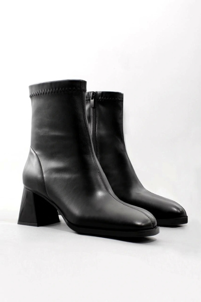 Lio Shoes Kadın Bot Siyah Kalın Topuklu Streç Boots