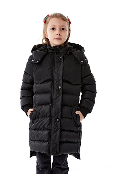 Benittokids Κοριτσίστικο χειμωνιάτικο πουπουλένιο παλτό με κουκούλα 51356