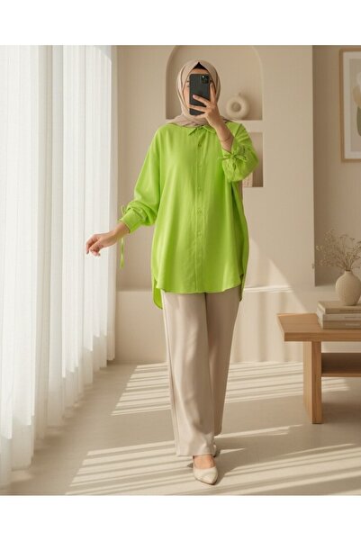 Modamorfo Long Back Shirt with Lace Up Sides