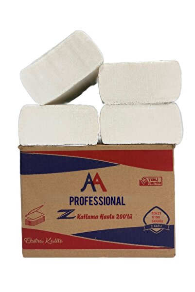 ANIL AMBALAJ مناديل ورقية قابلة للطي من Plus Z - 4 عبوات تحتوي على 200 موزع و...