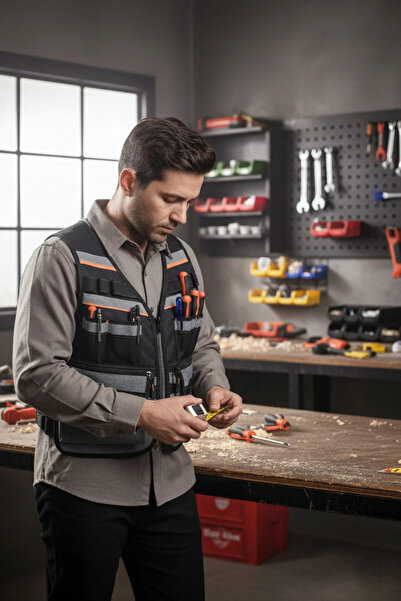 Probag 19 Pocket Electrician Tool Vest |   Water Resistant |   Reflective Work Vest