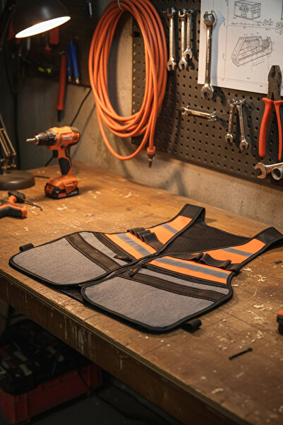 Probag Professional Multi Pocket Orange Work Vest |   Reflective |   Imperteks |   Tool Vest