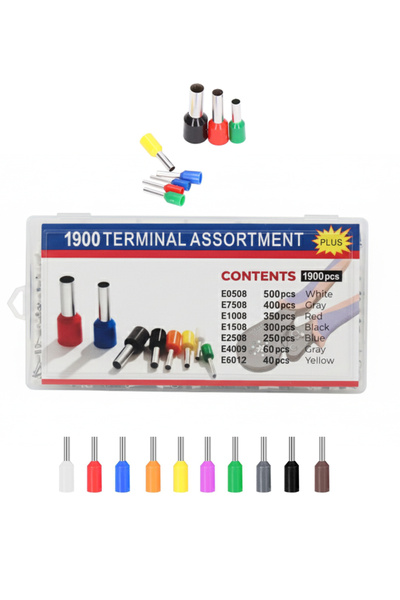 Generic 1900-piece wire sheaths, high-quality insulated terminal covers arran...