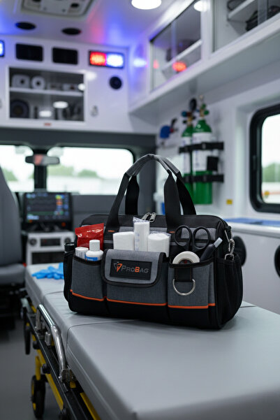 Probag Medium Size Medical Bag |   30 Compartments |   Water Resistant |   Reflective Carrying Case