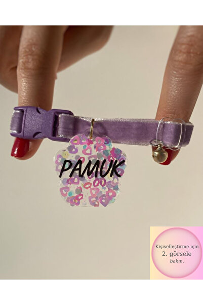 VenüsTakı "pati" Şeklinde Lila Tasma - Zilli - Sweet Love Glitter - Isimli Ke...
