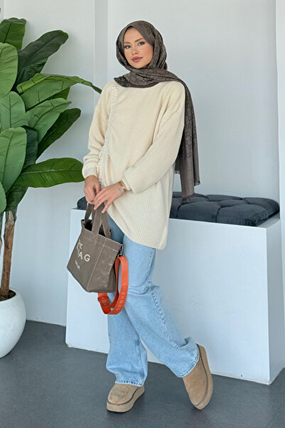 Şulemoda Giyim Πουλόβερ Pyraye σε μπεζ χρώμα