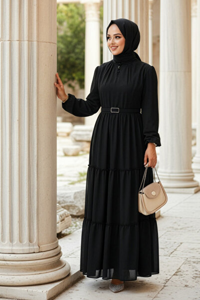 Neva Style Чорна сукня з підкладкою 57250S