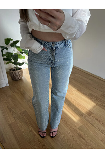 Souwe Taşlı Straight Fit Premium Jean Pantolon